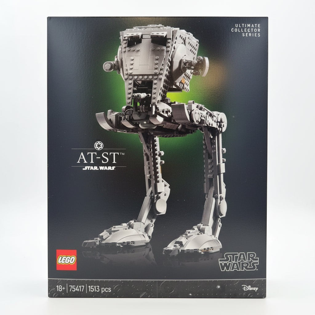 Legacy Brick LEGO Star Wars Ultimate Collector Series AT-ST set 75417 in factory sealed box with 1513 pieces.